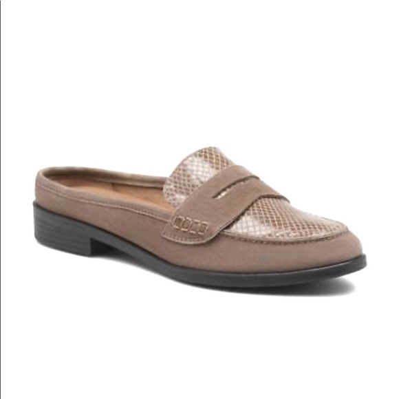 Bass  Flex Step Women's Nicole Taupe Mule Loafer - Picture 1 of 13